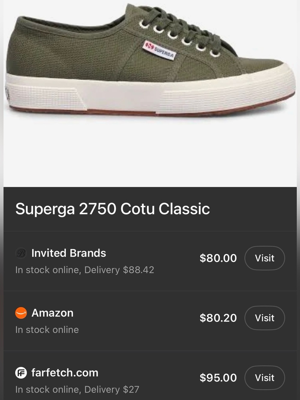 Superga woman’s Canvas Low-Top Sneakers in Olive